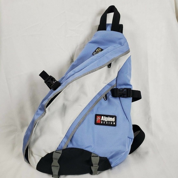 Alpine Design Other - Vintage Alpine Design Sling Backpack Black and Blue